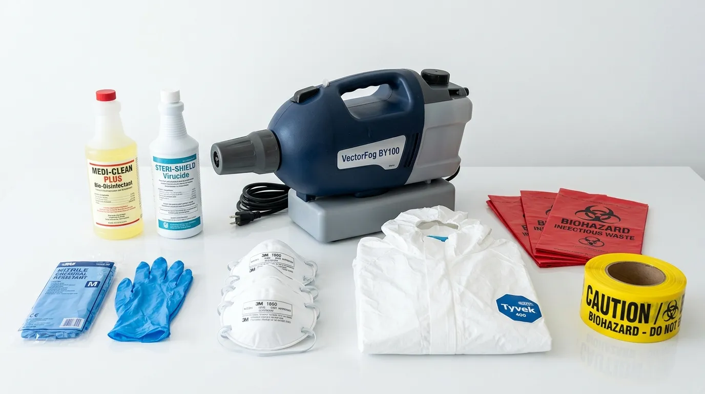 Professional biohazard remediation crew working in Glendale