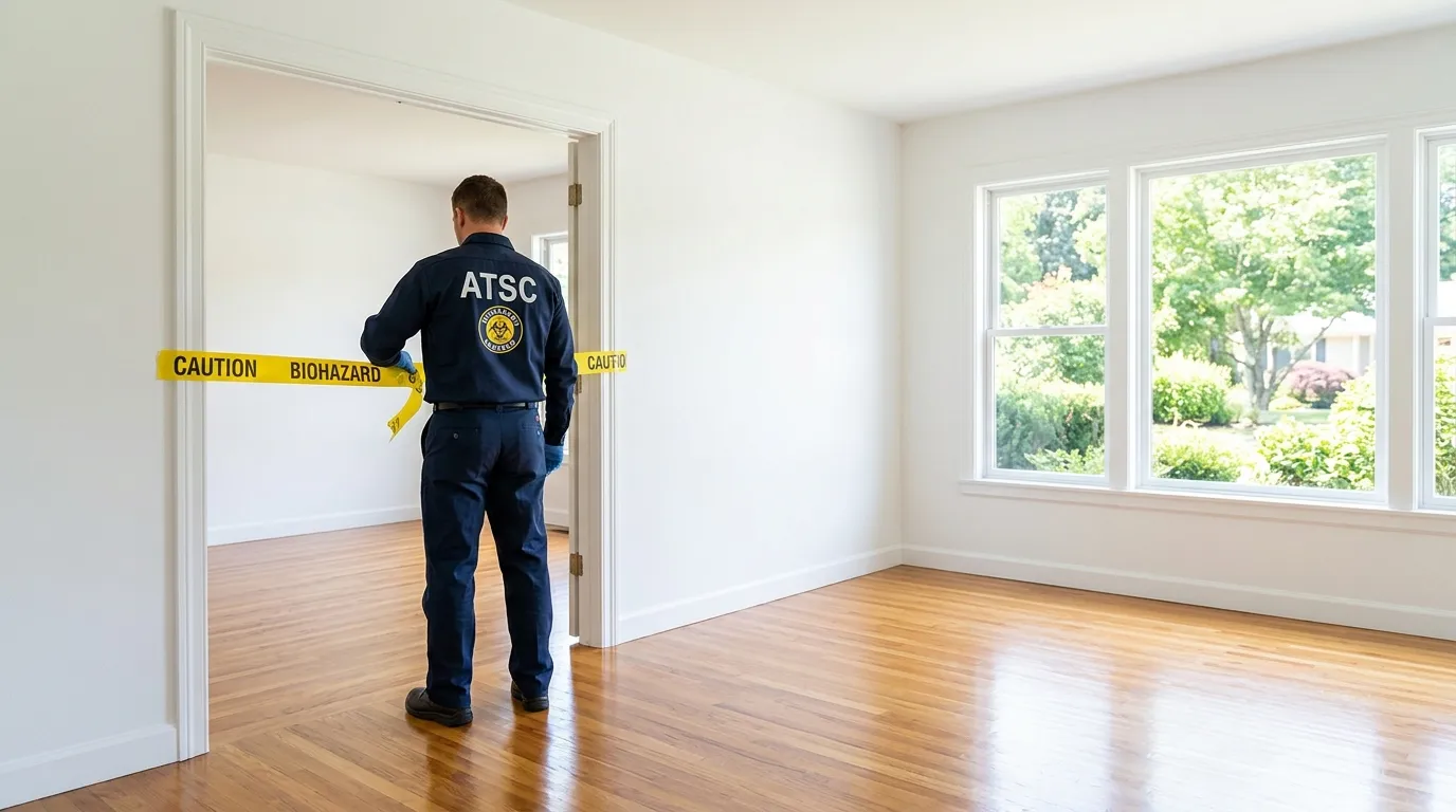 Certified biohazard cleanup crew performing Decomposition Cleanup in Glendale